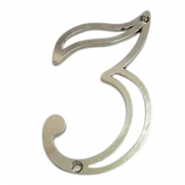 Número Niquelado N°3 Silvana