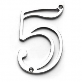 Número Niquelado N°5 Silvana