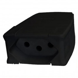 Plug Fêmea Prolongador 2P+T 20A Preto Pial