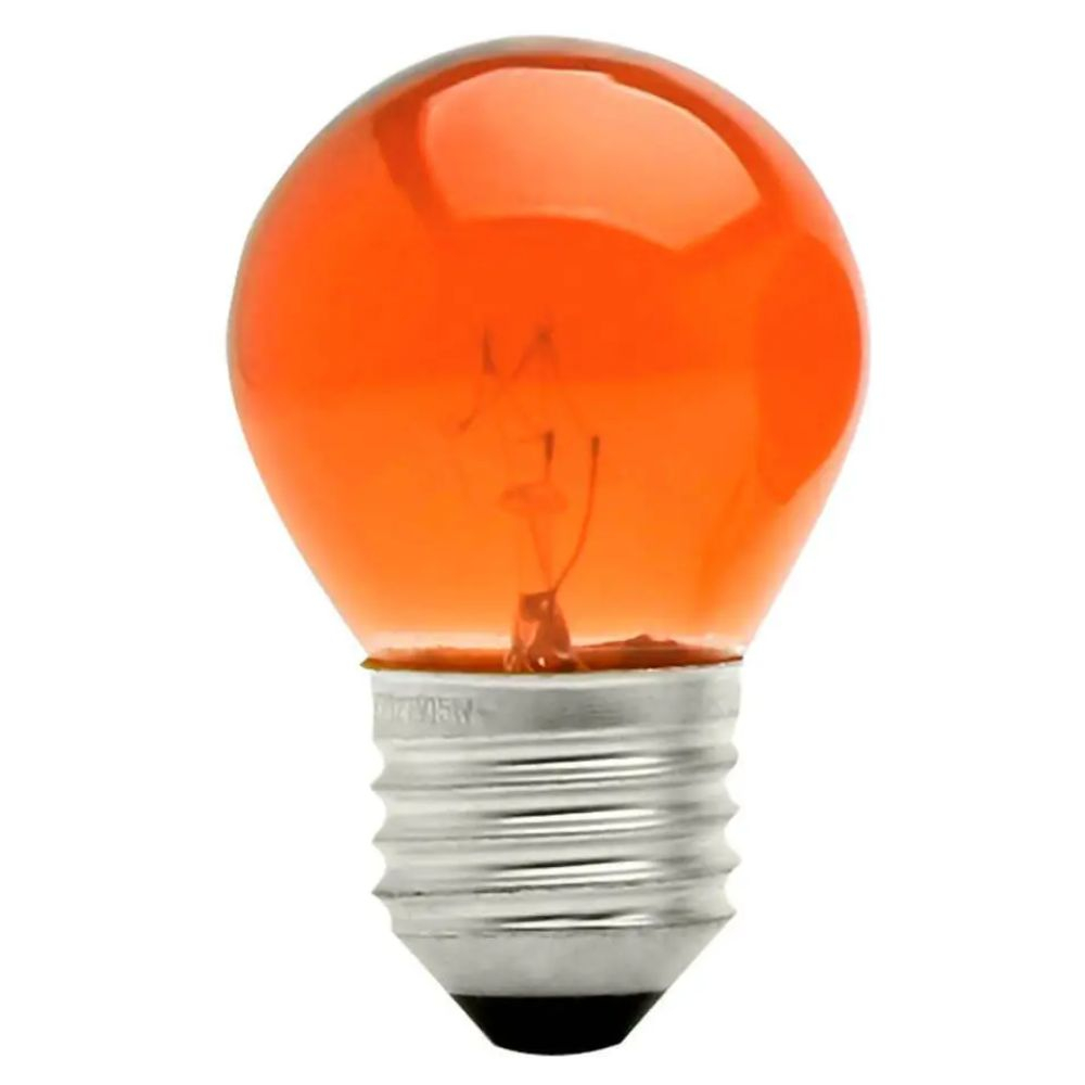 Lâmpada Bolinha 15W Laranja Brasfort