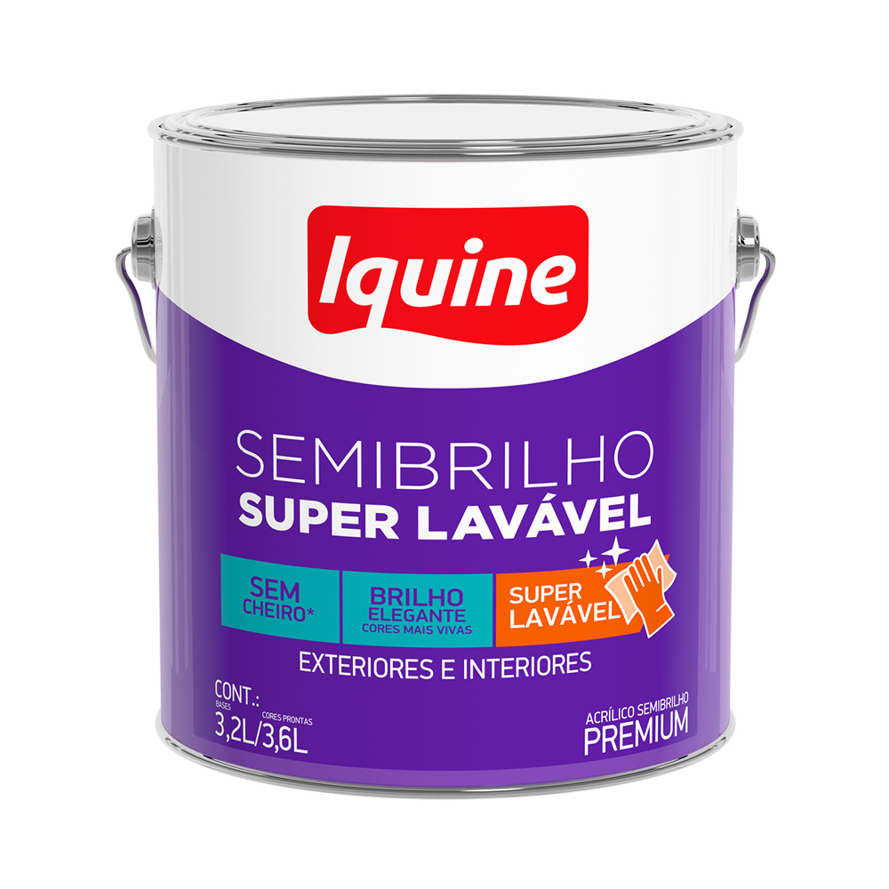 TINTA PREMIUM SEMI BRILHO BASE M 3.2L DELACRYL IQUINE