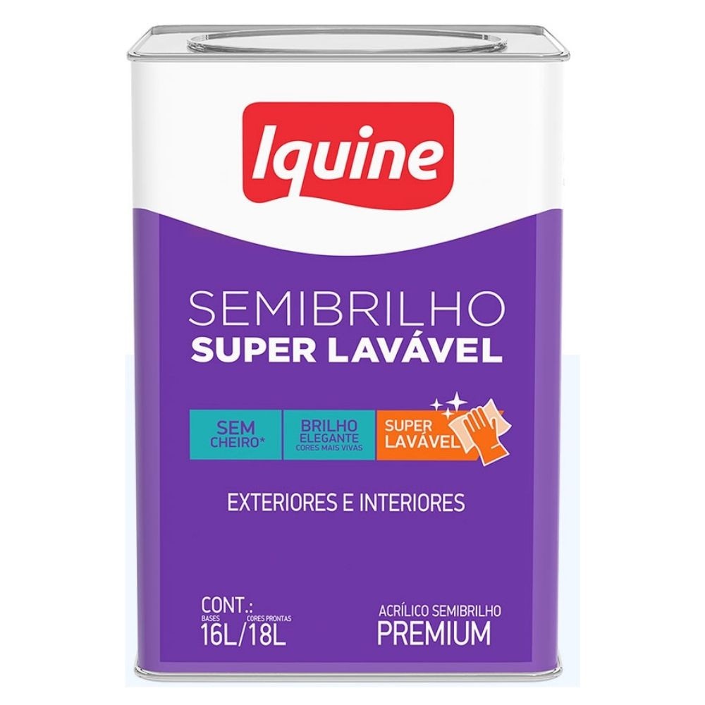 TINTA PREMIUM SEMI BRILHO BASE P 16L DELACRYL IQUINE