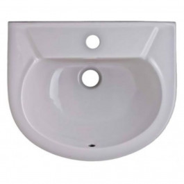 Lavatório Para Coluna Saveiro Cinza Prata 47X38.5Cm Celite