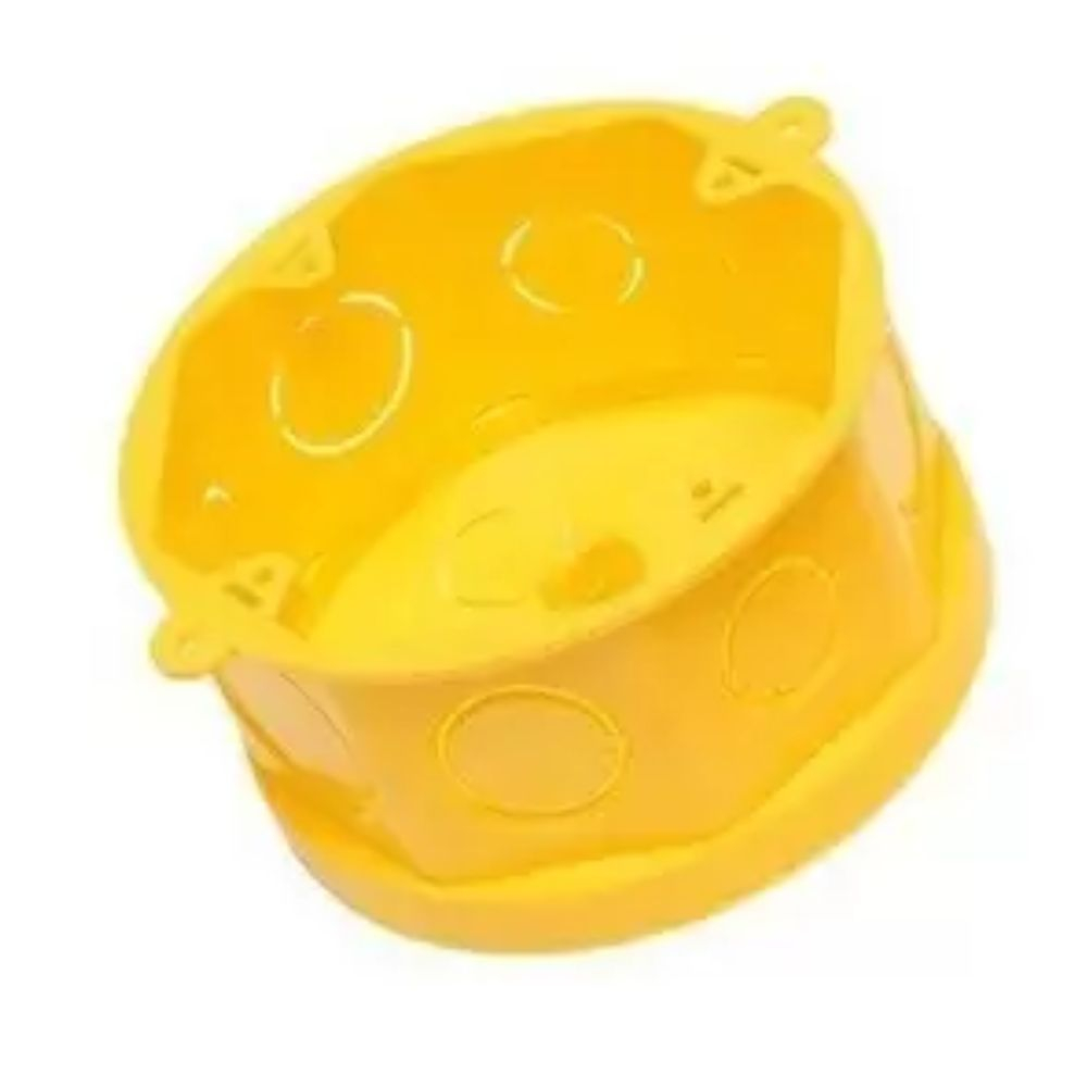 Caixa De Luz Octogonal Amarelo 4 X 4  Amanco
