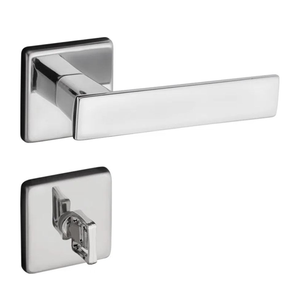 Fechadura Quadrada Ros 701/80B Cromado Pado