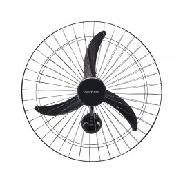VENTILADOR PARA PAREDE 60CM COM GRADE PRETO VENTISOL