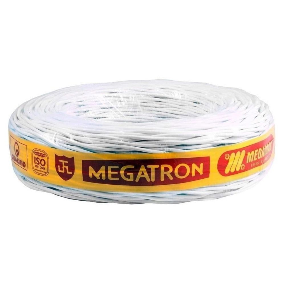 Fio Torcido 2X0.50 8553 Branco Metro Megatron
