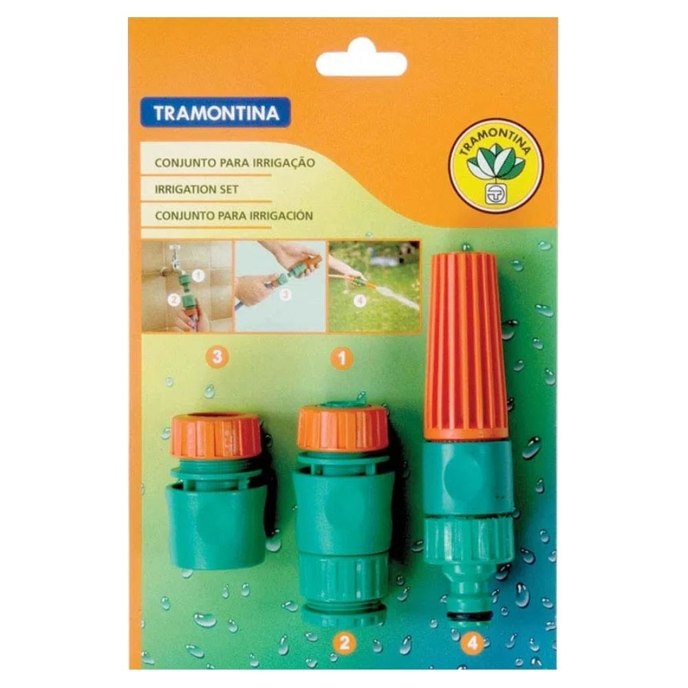 Conjunto Para Irrigação Engates Rápidos Tramontina