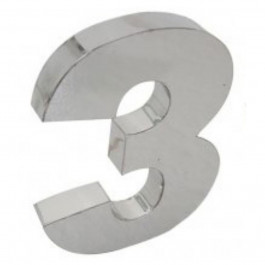 Número União Inox 20Cm Número 3