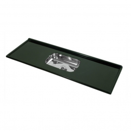 Pia Mármore Sintético Com Cuba Inox 150X54Cm Verde Romano Decoralita
