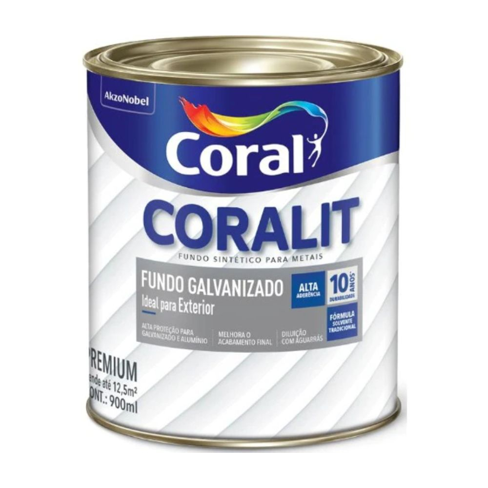 Fundo Galvanizado Coralit Branco 900Ml Coral