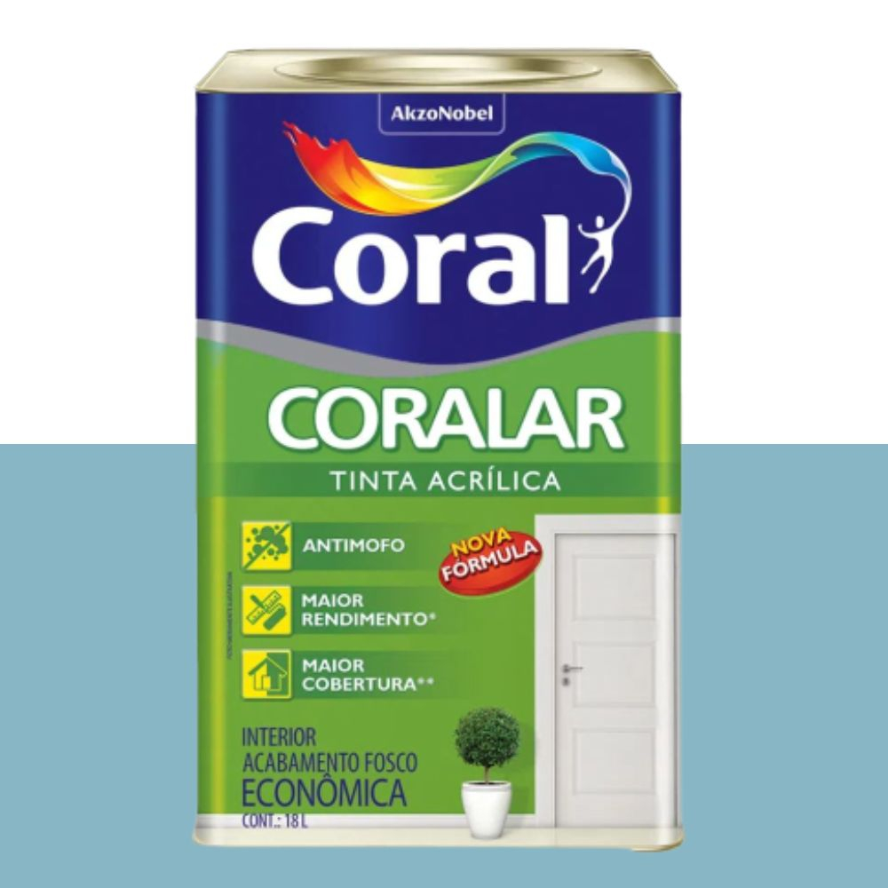 Tinta Coralar Acrílico Azul Arpoador 18L Coral