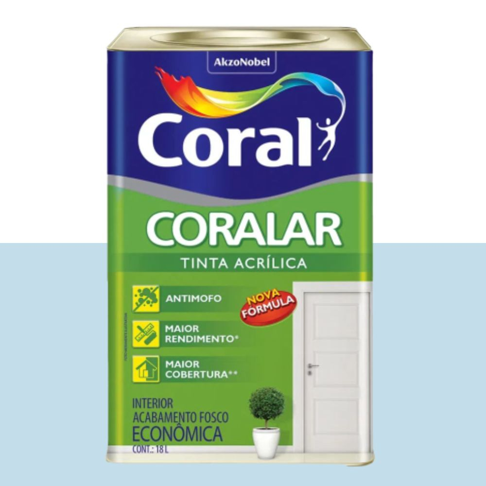 Tinta Coralar Acrílico Azul Praia 18L Coral