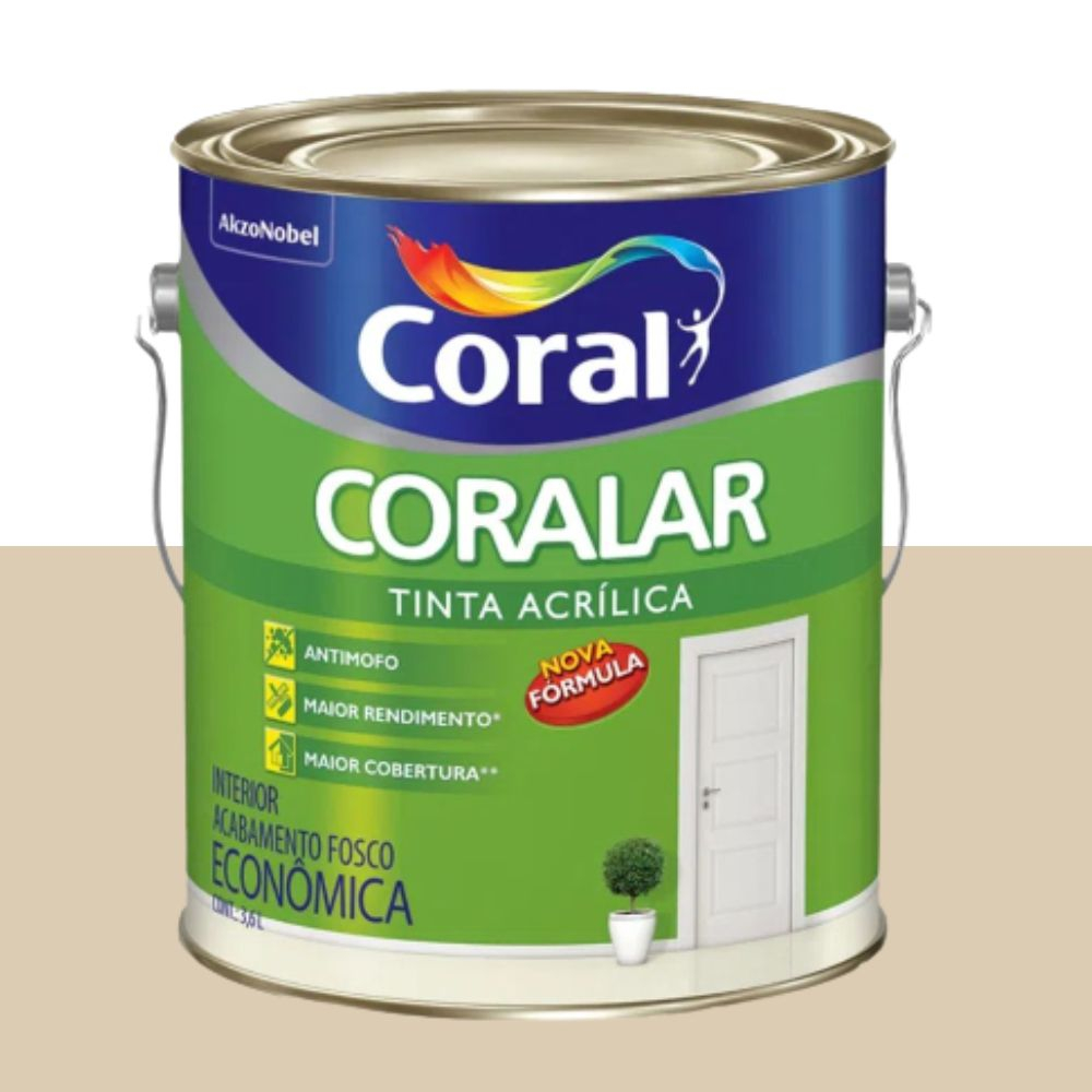Tinta Coralar Acrílico Areia  3.6L Coral