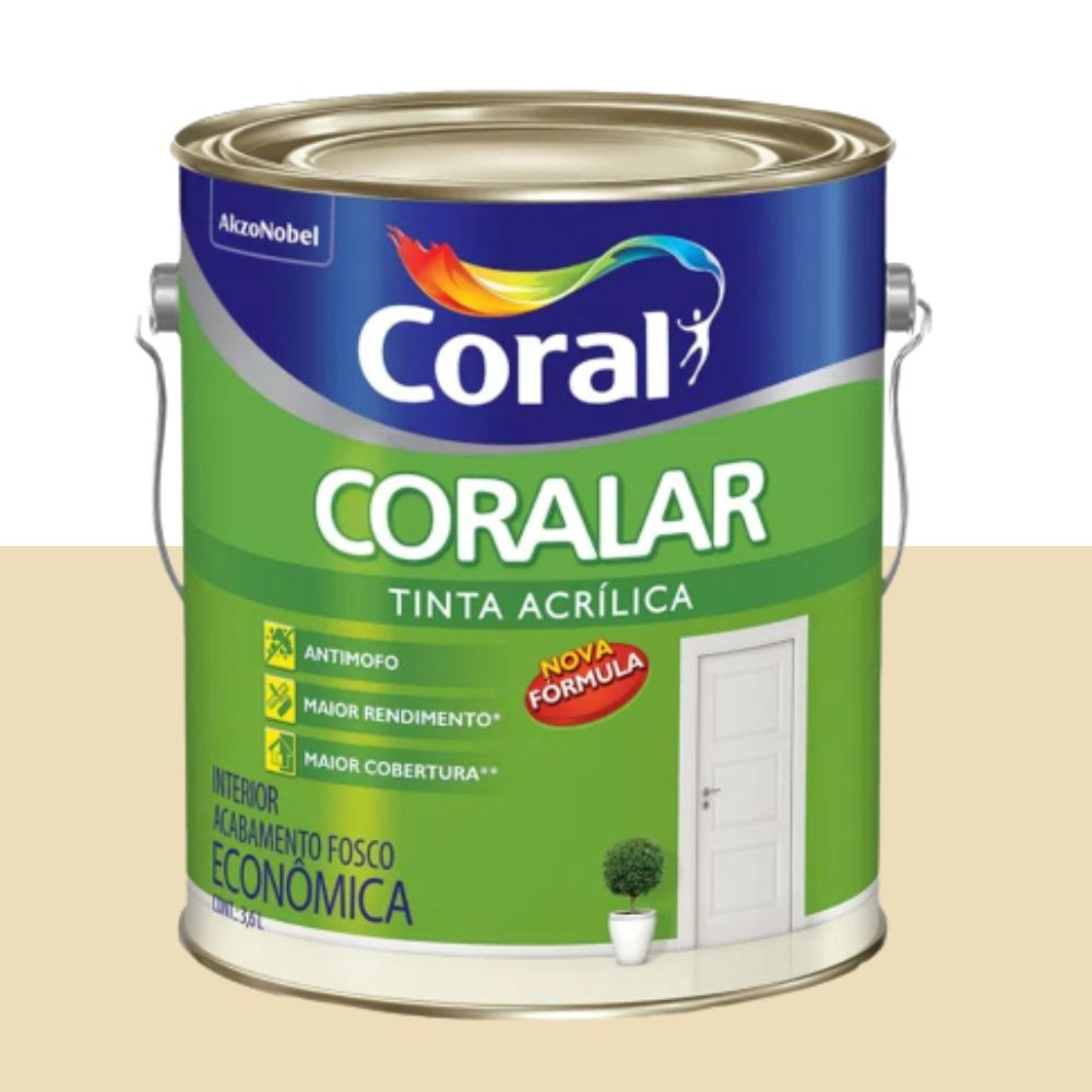 Tinta Coralar Acrílico Marfim 3.6L Coral