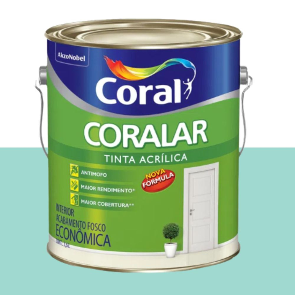 Tinta Coralar Acrílica Verde Piscina 3.6L Coral