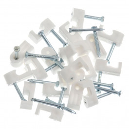 Fixador Para Fio Paralelo N3 Com 20 Unidades Branco Bemfixa