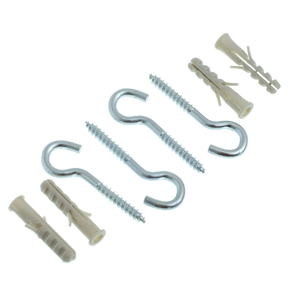 Gancho Zincado Com Bucha De Nylon Com Anel 5Mm Com 4 Unidades Bemfixa