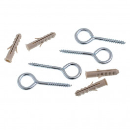 Pitao Zincado Com Bucha Nylon 8Mm Com 4 Unidades Bemfixa