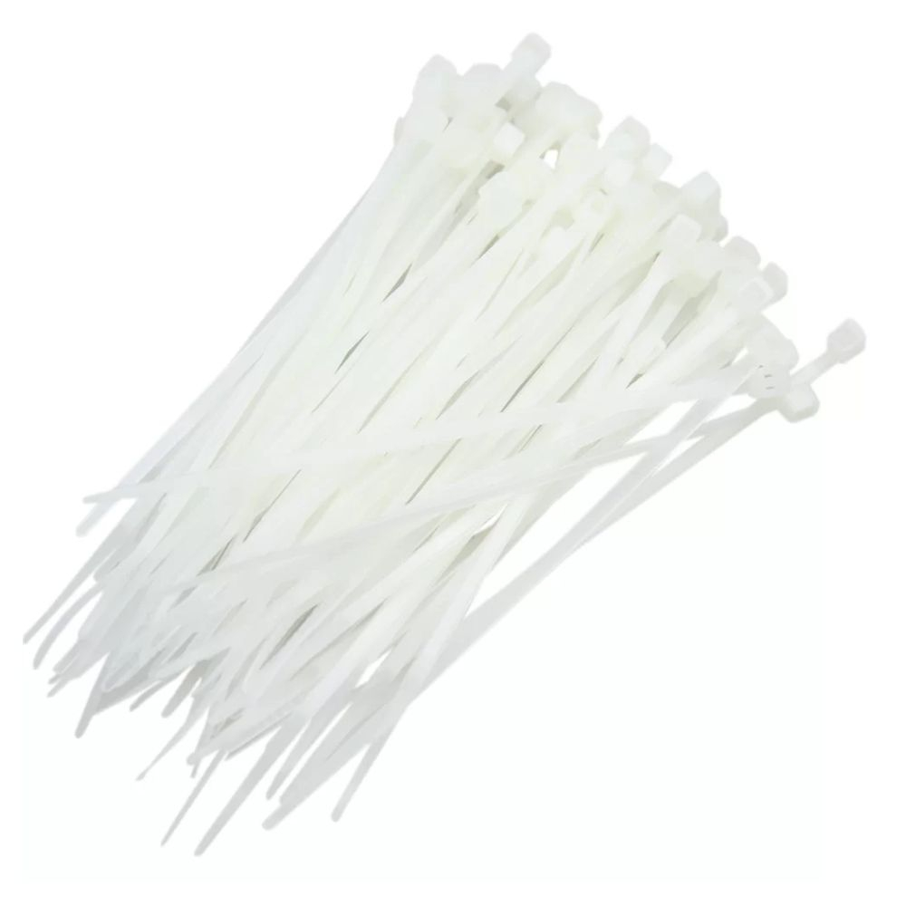 Abraçadeira De Nylon Natural 2.5X10Cm Com 100 Unidades Bemfixa