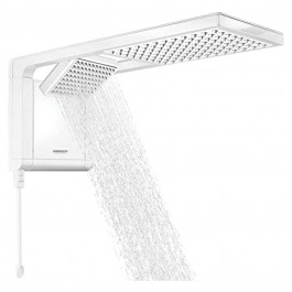 Chuveiro Elétrico Duo Shower Quadra Multitemperaturas 6800W Turbo Branco Lorenzetti