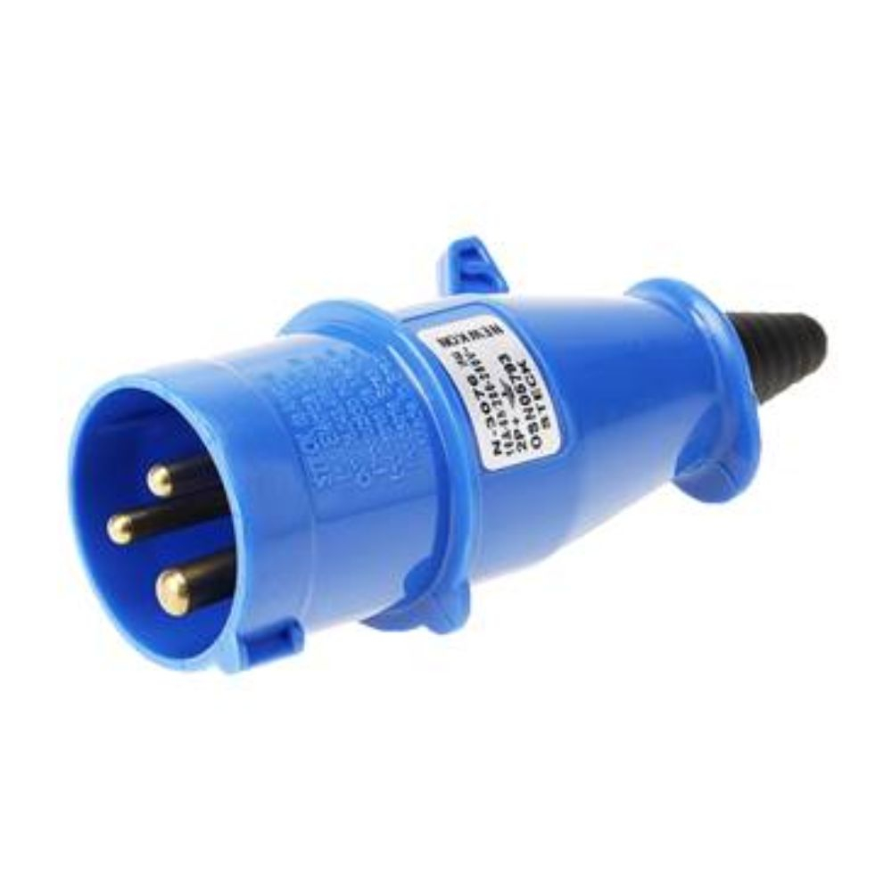 Plugue Newkon 2P+T 16A 250V 6H Azul Ip44 Steck