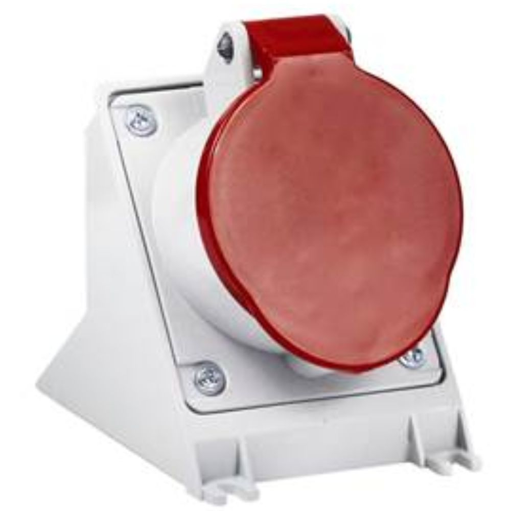 Tomada Newk Sobrepor 2P+T 32 250 Vermelho Ip4 Steck