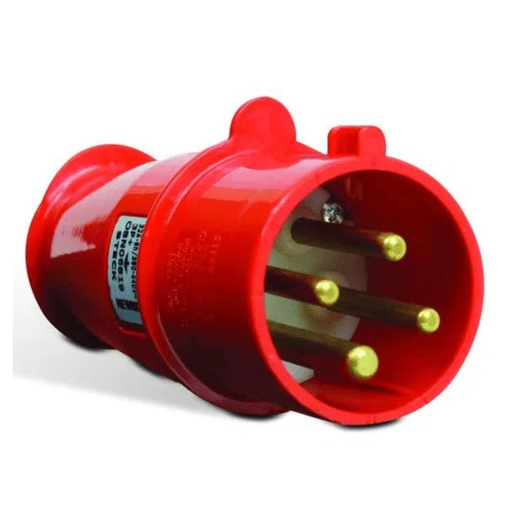 Plugue Newkon 3P+T 32A 440V 6H Vermelho Ip44 Steck