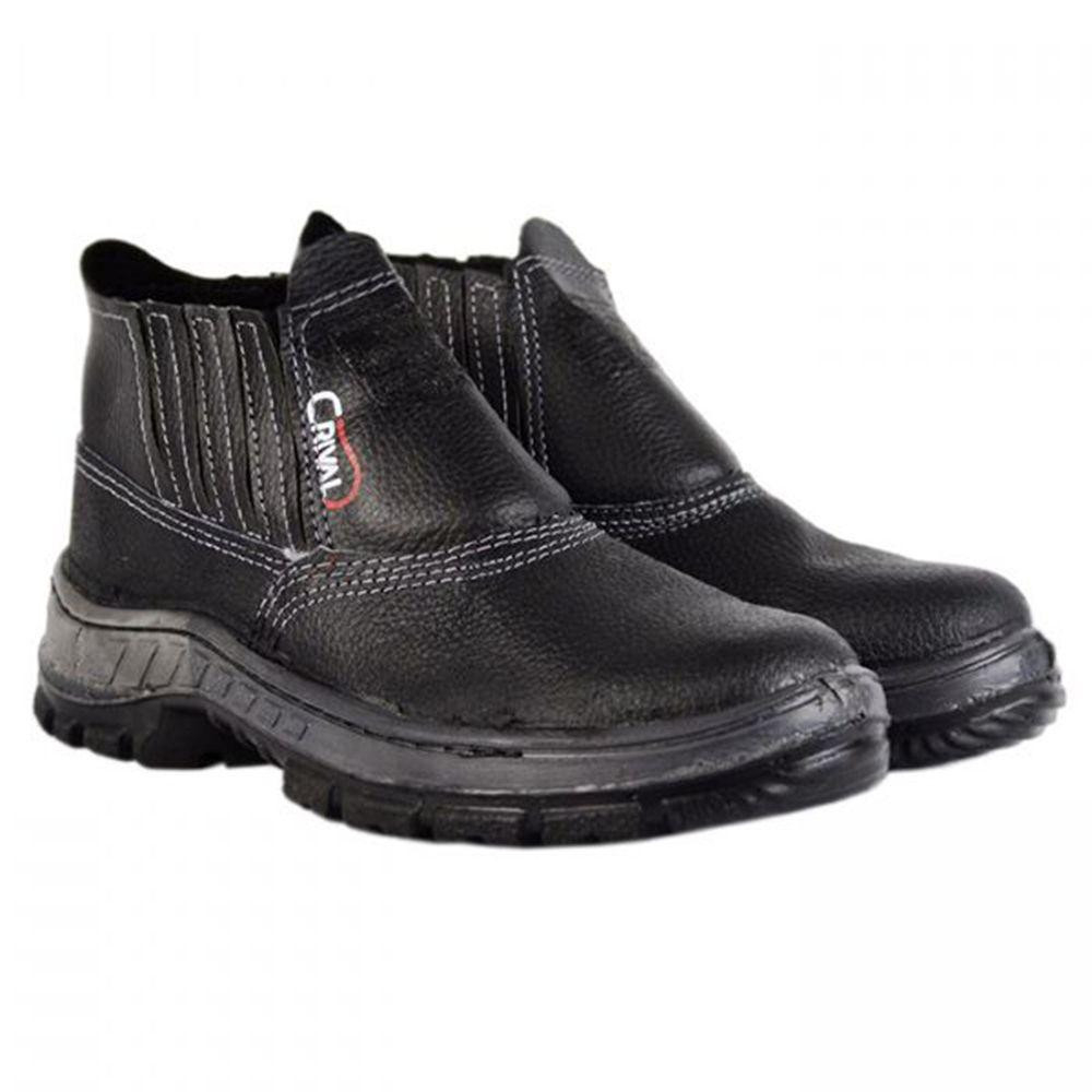 Bota 104 Bidensidade Elastico Flexivel S/Bico Nº38 Preta Crival
