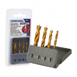 Jogo De Brocas De Titânio 631 Para Madeira 4 Peças Dremel