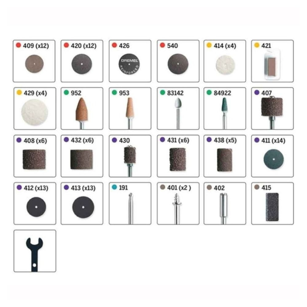 Kit Mini Retifica Uso Geral 110Pcs Dremel