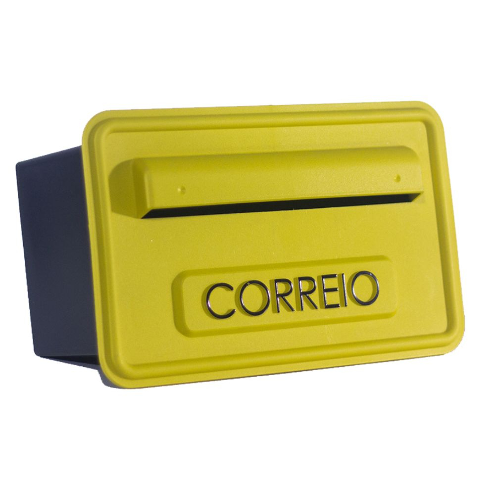 Caixa Correio Embutir/Sobrepor Pvc Amarela Olivo