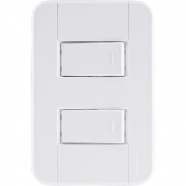 Interruptor Tablet 2 Simples 10A Branco Tramontina