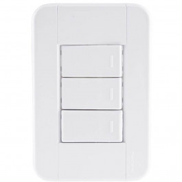 Interruptor Tablet 3 Simples 10A Branco Tramontina