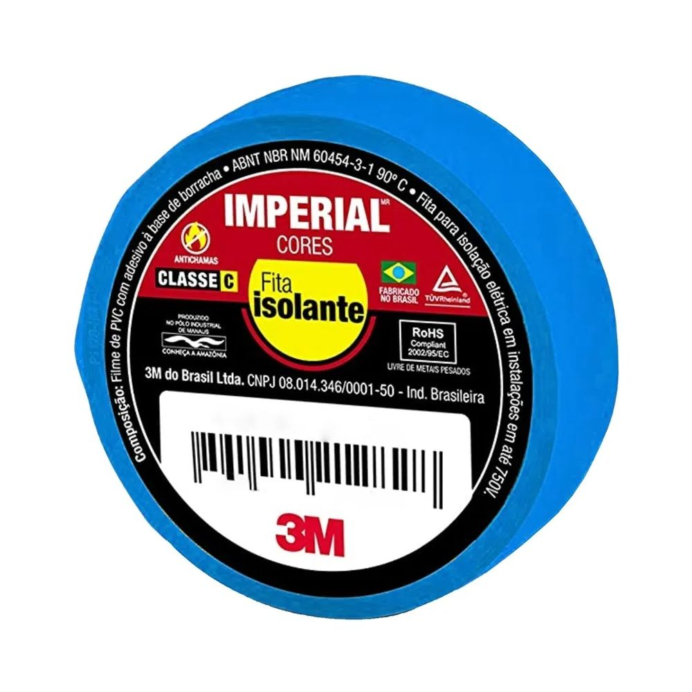 Fita Isolante Imperial 18X20M Azul 3M