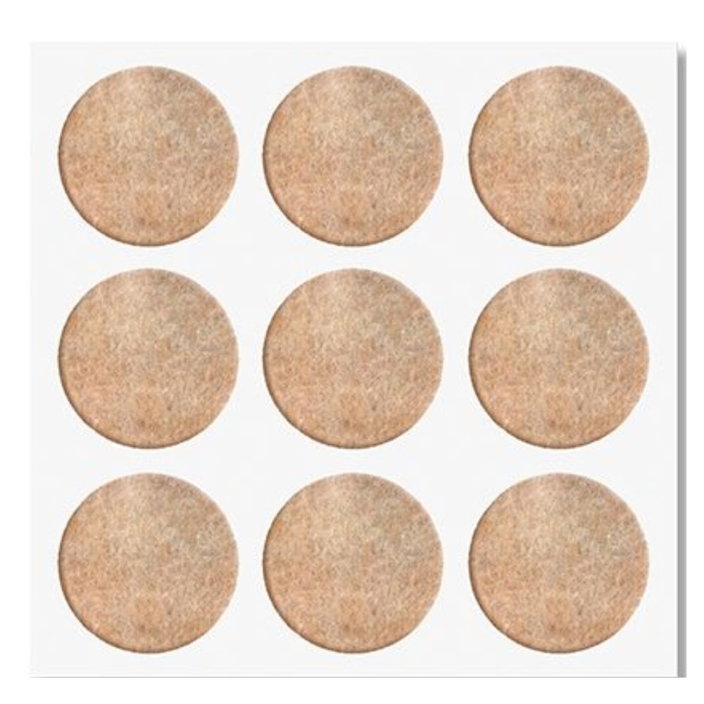 Protetor Adesivo Redondo De Feltro Marrom 40Mm 4 Unidades Bemfixa