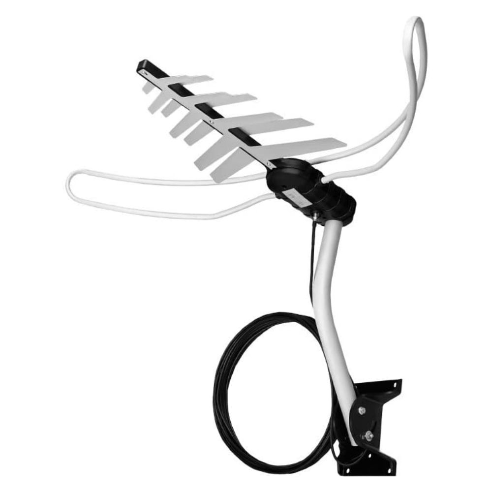 Antena Externa Tv 4 Em 1 Completa Dtv-3000 Prata Aquario