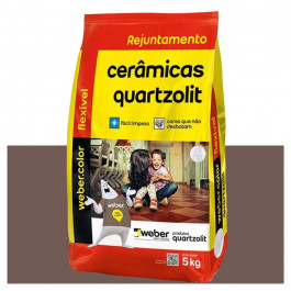 REJUNTE QUARTZOLIT FLEX MARROM CAFE 5KG