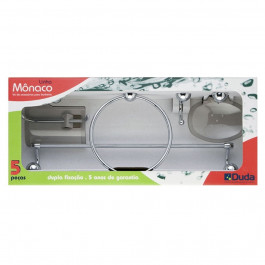 Kit Acessórios Monaco Com 5 Peças Cromado Fumê Duda