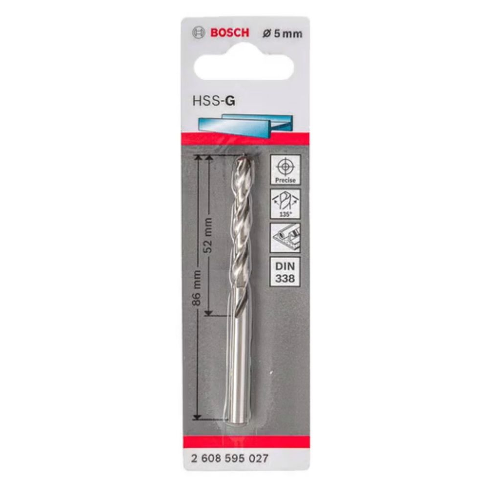 Broca Aço Rápido Para Metais 5Mm Bosch
