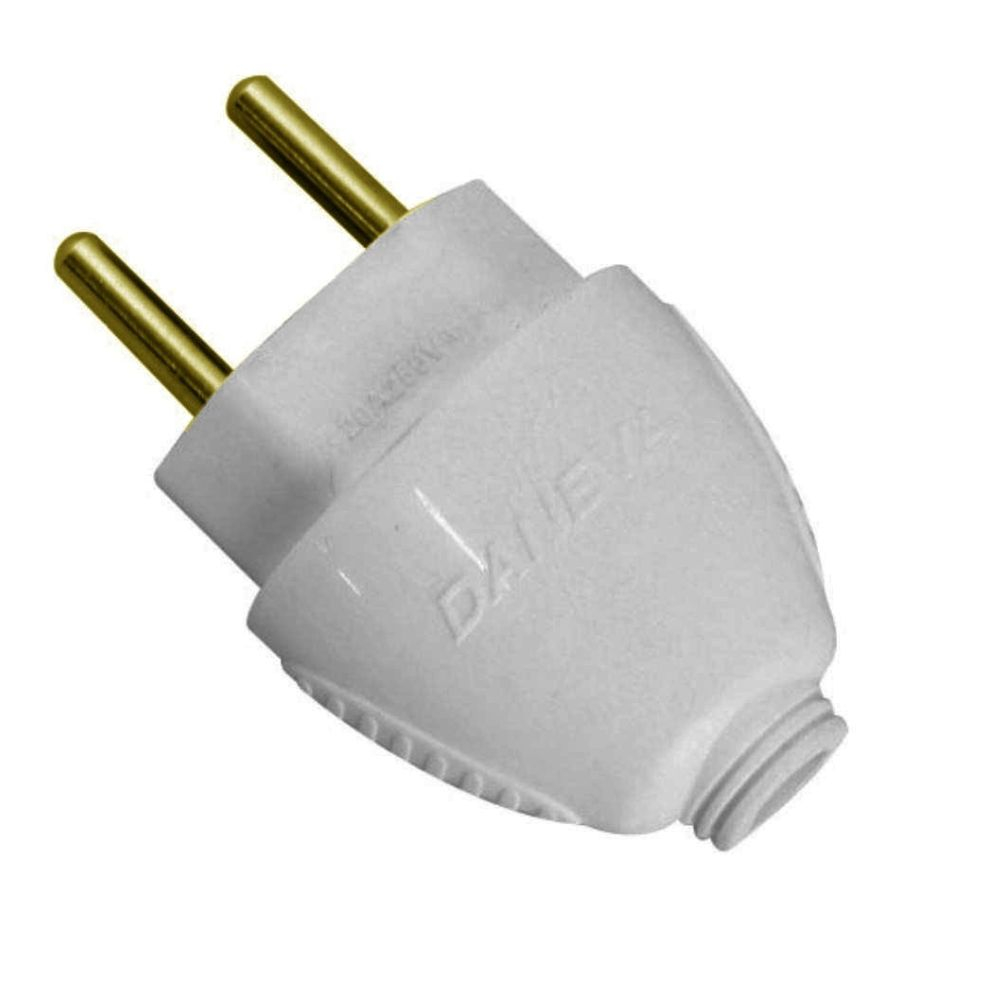 Plugue Desmontável 2P 10A Branco Daneva