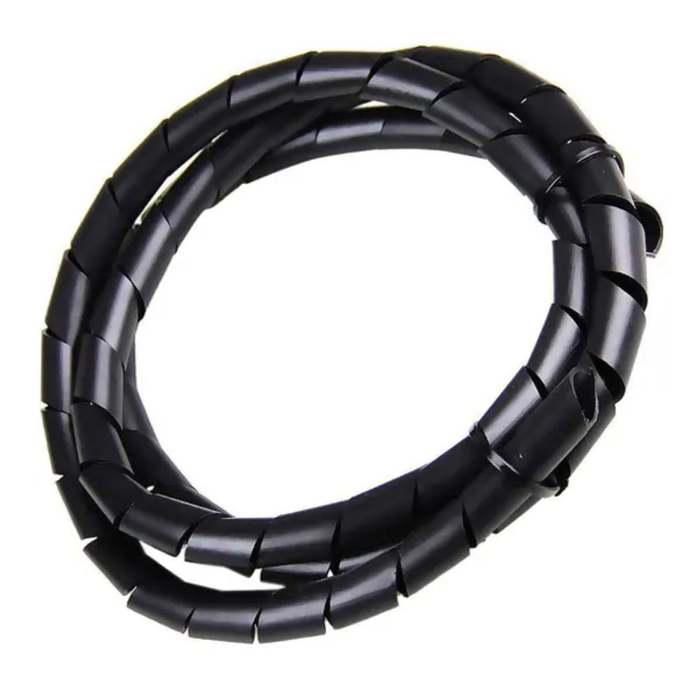 Organizador De Fios E Cabos Daneva 10Mm 1,5Mt Preto Daneva