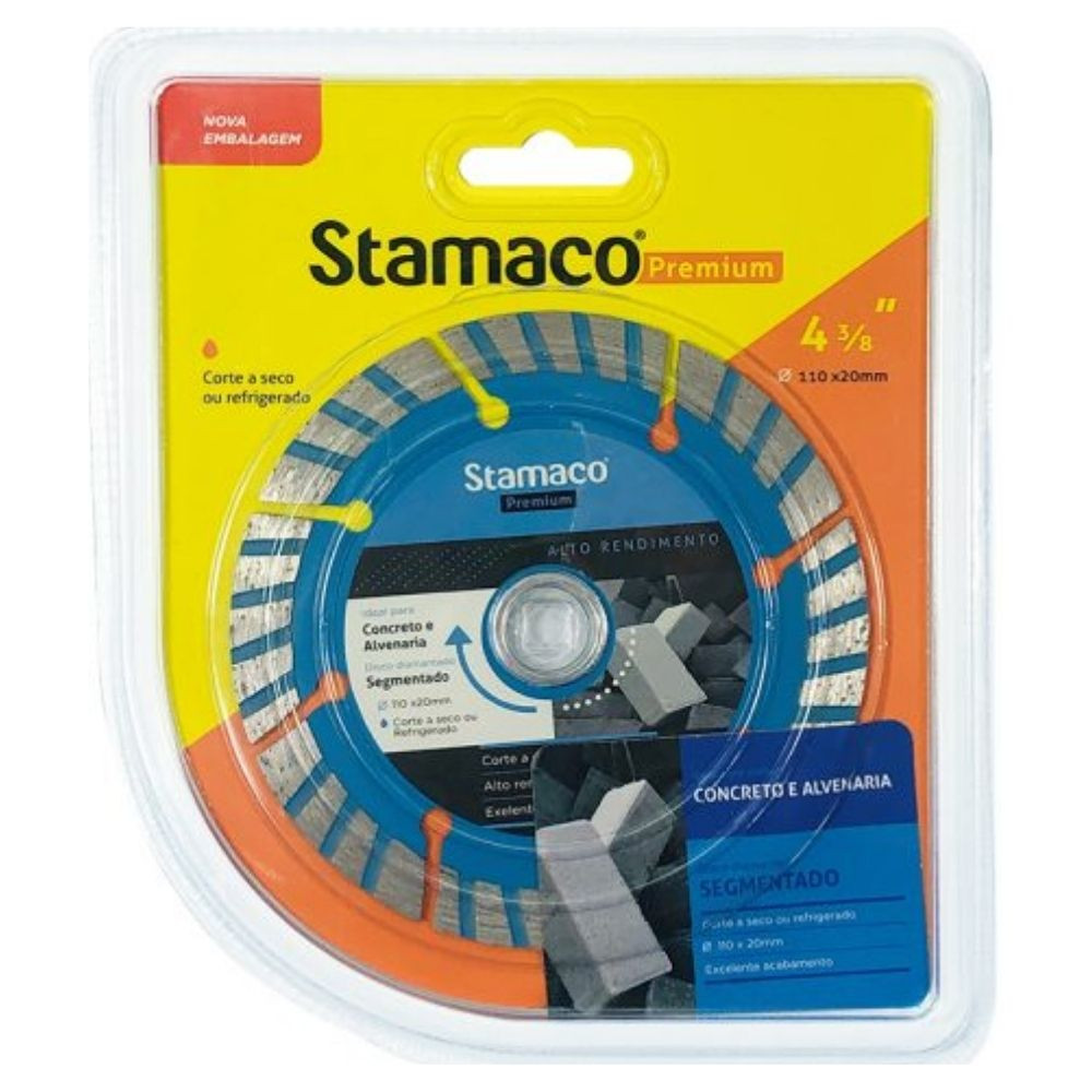 Disco Diamantado Premium Segmentado 4.3/8 110Mm Stamaco