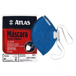 Máscara De Feltro Sem Válvula Pff1 Azul Atlas
