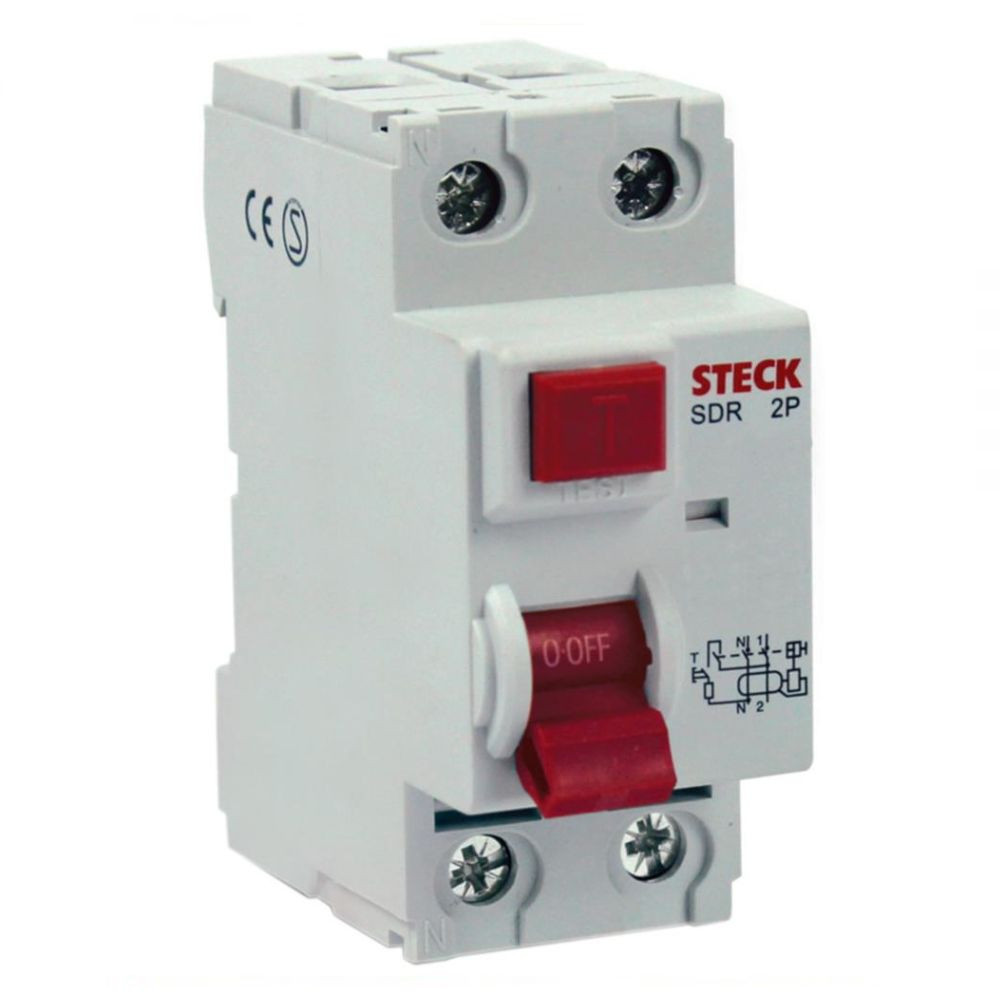 Interruptor Disjuntor Diferencial 2 Polos 63A Sdr26330 Steck