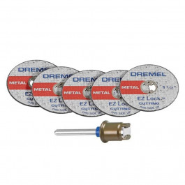 Conjunto Com 5 Discos De Corte Para Metal E Adaptador Dremel