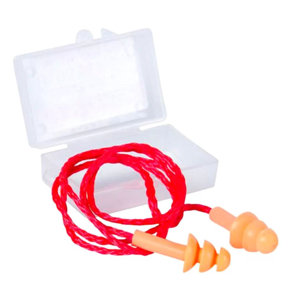 Protetor Auricular Tipo Plug Em Silicone Com Cordão Ledan