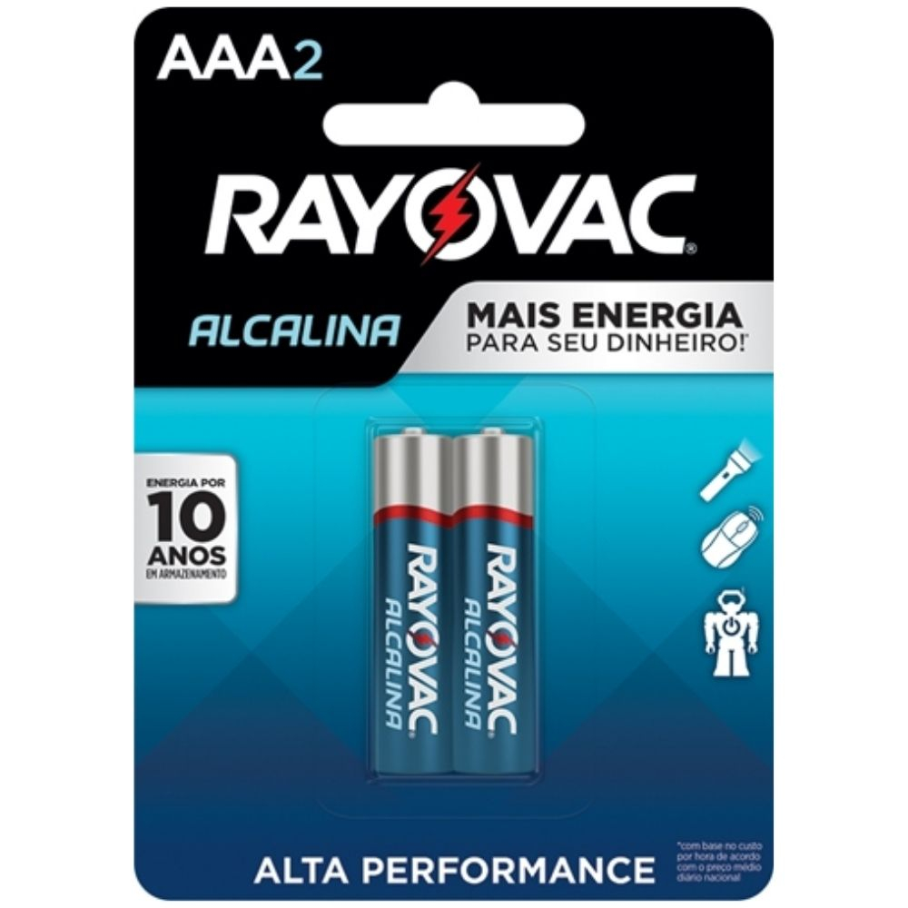 Pilha Alcalina Aaa Sm-48 C/2 Rayovac