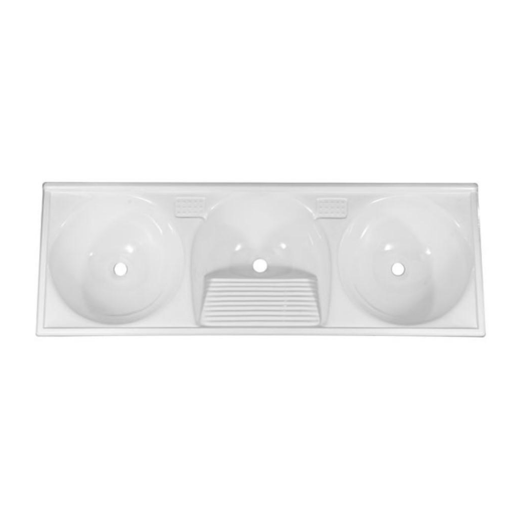 Tanque Triplo 1.50X0,50 Branco Bella Pia