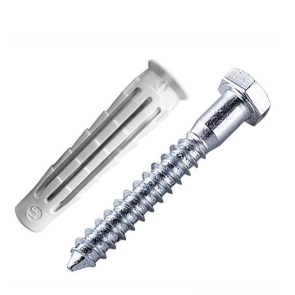 Bucha De Fixação Universal Com Parafuso Sextavado 10Mm Com 2 Unidades Bemfixa